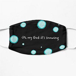 Oh my god its snowing - heartstopper leaves Flat Mask RB2707