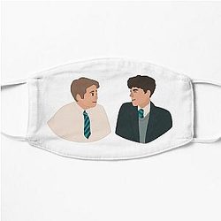 Heartstopper Nick Nelson and Charlie Spring in class design Flat Mask RB2707