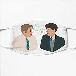 Heartstopper Nick and Charlie “Hi” design  Flat Mask RB2707