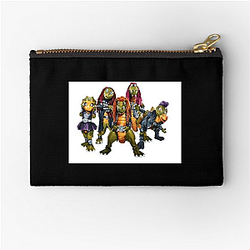 Dino Headbanging Vibes Heavysaurus Zipper Pouches