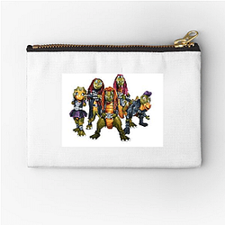Dino Headbanging Vibes Heavysaurus Zipper Pouches
