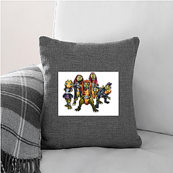 Dino Headbanging Vibes Heavysaurus Pillows Cover