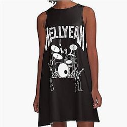Hellyeah Band A-Line Dress