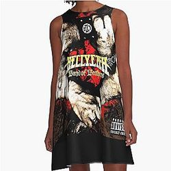 Wallpaper Hellyeah Band Heavy Metal Classic T-Shirt A-Line Dress