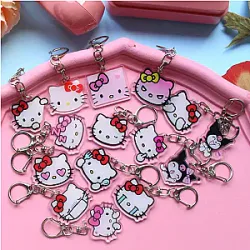 Hello Kitty Anime Figures Cosplay Acrylic Keychains