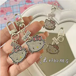 Cartoon Hello Kitty Sanrio Best Friend Flash Diamond Keychain
