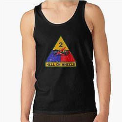 US Army - The 2nd Armored Division Hell on Wheels Tank Top