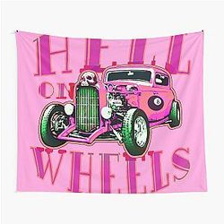 Hell on Wheels Hot Pink Tapestry