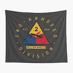 2nd Armored Division Hell on Wheels Tapestry