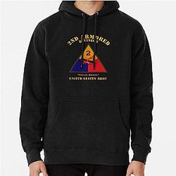 Army SSI 2nd Armored Division Hell on Wheels US Army 300 Pullover Hoodie