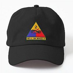 US Army 2nd Armored Division Hell on Wheels Dad Hat