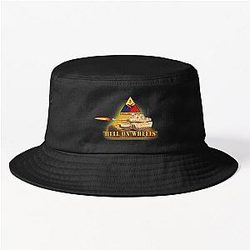 Army 2nd Armored Division M1A1 Tank Hell on Wheels Fire X 300 Bucket Hat