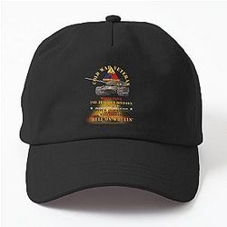 Army Cold War Vet 2nd Armored Division Garlstedt, Germany M60A1 Tank Hell on Wheels Dad Hat