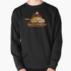 Army - 2nd Armored Division M1A1 Tank Hell on Wheels with Fire X 300 Sweatshirt