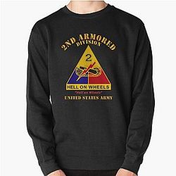 Army DUI 2nd Armored Division Hell on Wheels US Army X 300 Pullover Sweatshirt