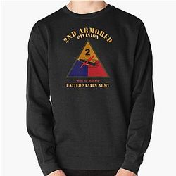 Army SSI 2nd Armored Division Hell on Wheels US Army X 300 Pullover Sweatshirt