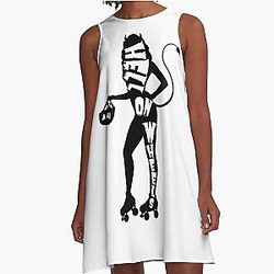 Hell On Wheels Roller Skating Derby A-Line Dress