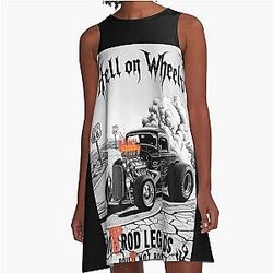 Hell On Wheels Hot Rod A Line Dress