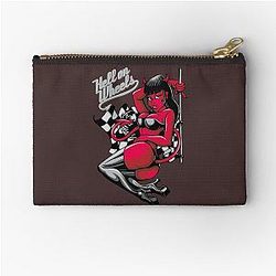 Devil Pin-Up Girl Hell on Wheels Zipper Pouch