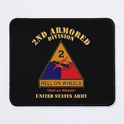 US Army 2nd Armored Division Hell on Wheels Mouse Pad
