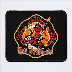 Rescue Me - Ladder 62 Hell on Wheels Logo Mouse Pad 
(I corrected a slight formatting error with an extra space)
 
Rescue Me - Ladder 62 Hell on Wheels Mouse Pad