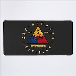 2nd Armored Division Hell on Wheels Desk Mat