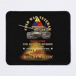 Army Cold War Vet 2nd Armored Division Garlstedt Germany M60A1 Tank Hell on Wheels w Fire X 300 Mouse Pad