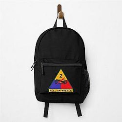 US Army The 2nd Armored Division Hell on Wheels Clean Style Backpack