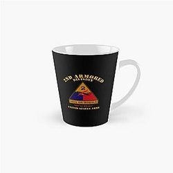 Army SSI 2nd Armored Division Hell on Wheels Name Tape US Army X 300 Tall Mug