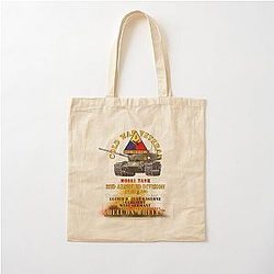 Army Cold War Vet 2nd Armored Division Garlstedt, Germany M60A1 Tank Hell on Wheels Cotton Tote Bag