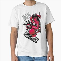 Devil Pin-Up Girl Hell on Wheels Classic T-Shirt