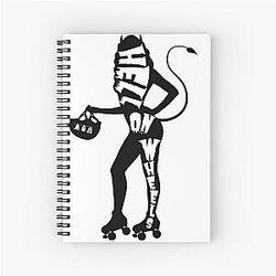Hell on Wheels Roller Skating Derby Spiral Notebook