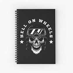 Hell on Wheels - Masculine Spiral Notebook