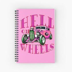 Hell on Wheels Hot Pink Spiral Notebook