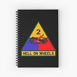 US Army The 2nd Armored Division Hell on Wheels Notebook
