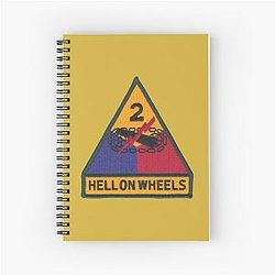 2nd Armored Division Hell on Wheels Spiral Notebook
