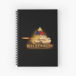 Army 2nd Armored Division M1A1 Tank Hell on Wheels w Fire X 300 Notebook