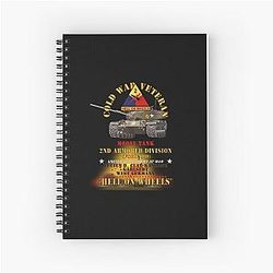 Army - Cold War Vet - 2nd Armored Division - M60A1 Tank - Hell on Wheels WWII Notebook