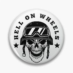 Hell on Wheels Masculine Black Pin