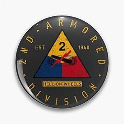 2nd Armored Division Hell on Wheels Pin