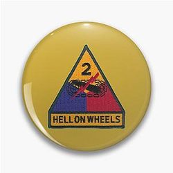 2ND ARMORED DIVISION - HELL ON WHEELSPin