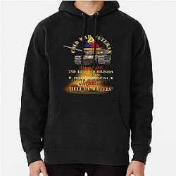 Army Cold War Vet 2nd Armored Division - Tank M60A1 Garlstedt Germany Hell on Wheels Hoodie