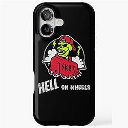 Hell on Wheels Skateboarder Design iPhone Tough Case