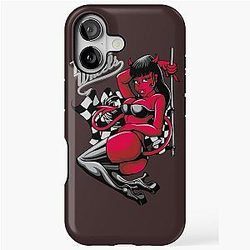 Devil Pin-up Girl Hell on Wheels iPhone Tough Case