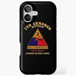 Army 2nd Armored Division with Hell on Wheels US Army X 300 iPhone Case