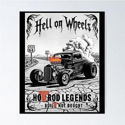 Hell On Wheels Hot Rod Poster