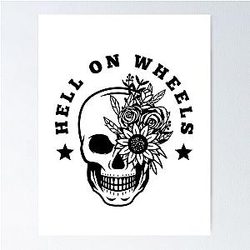 Hell on Wheels - Black Text Poster