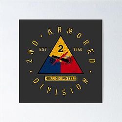 2nd Armored Division Hell on Wheels Poster