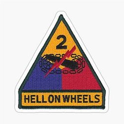 2nd Armored Division - Hell on Wheels Sticker