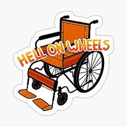HELL ON WHEELS Wheelchair Sticker